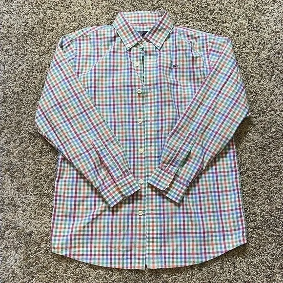 Boys/Kids Vineyard Vines Dress Shirt Size YM - Picture 11 of 11